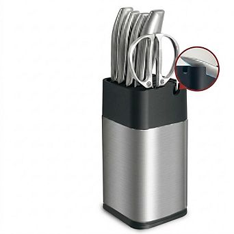 Chef Knife Set with Built-In Sharpener Stainless Steel Kitchen Knives