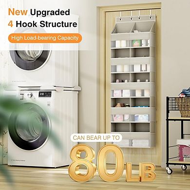 Over Door 5-Tier Organizer with 20 Pockets Heavy Duty Storage