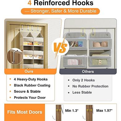 Over Door 5-Tier Organizer with 20 Pockets Heavy Duty Storage