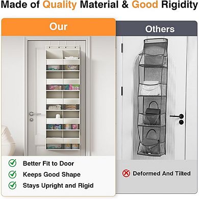 Over Door 5-Tier Organizer with 20 Pockets Heavy Duty Storage
