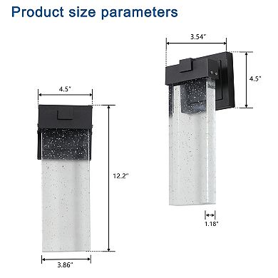 2 Pieces Outdoor Waterproof Transparent LED Crystal Wall Lamp