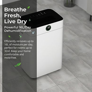 AIRPLUS Dehumidifier - 28 Pint Portable Dehumidifier with Laundry Mode and Ionizer