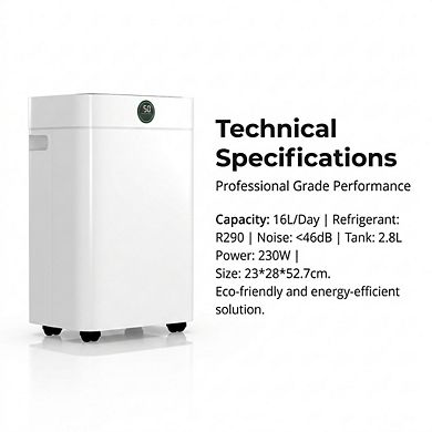 AIRPLUS Dehumidifier - 28 Pint Portable Dehumidifier with Laundry Mode and Ionizer