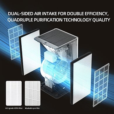 AIRPLUS Air Purifier, HEPA Filter,Low noise, Four Speeds for Home