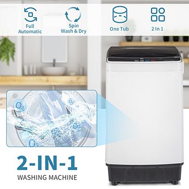 Portable Full-Automatic Washing Machine 17.6 lbs Compact Compact Laundry Washer