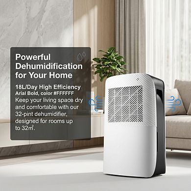 AIRPLUS 32 Pint Dehumidifier-Portable Dehumidifier with Laundry Mode,Dehumidifier for bedroom