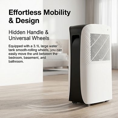AIRPLUS 32 Pint Dehumidifier-Portable Dehumidifier with Laundry Mode,Dehumidifier for bedroom