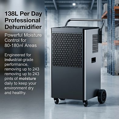 AIRPLUS 243 Pints Dehumidifier - Timer Large Capacity Industrial Dehumidifier