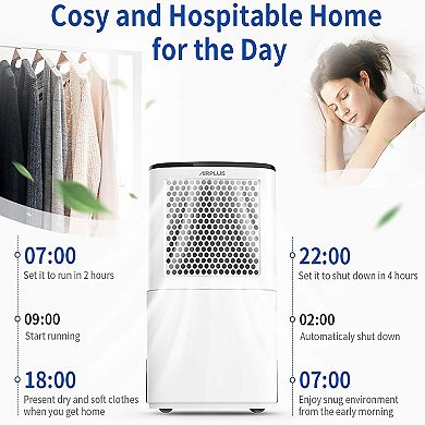 AIRPLUS Dehumidifier - 28 Pint Portable Dehumidifier with 3.8L Large Capacity Water Tank