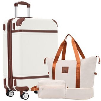 Vintage 28 in Luggage with Bags-Lightweight Spinner Luggage with TSA Lock for Travel