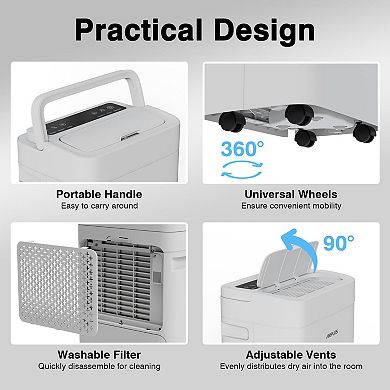 AIRPLUS Dehumidifier - 32 Pint Portable Dehumidifier, Quiet Dehumidifier for room