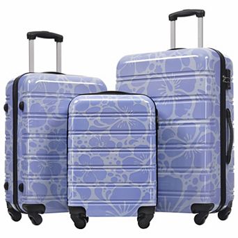 Hardshell Luggage 3 pc Set Spinner with TSA Lock for Travel