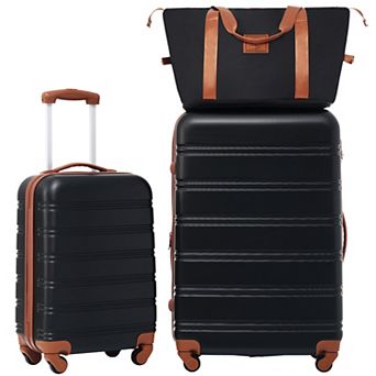 Rigid Travel Suitcase 2 pc Set, 20" 28" Spinner Wheels Combination Lock