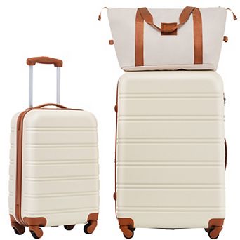 Rigid Travel Suitcase 2 pc Set, 20" 28" Spinner Wheels Combination Lock
