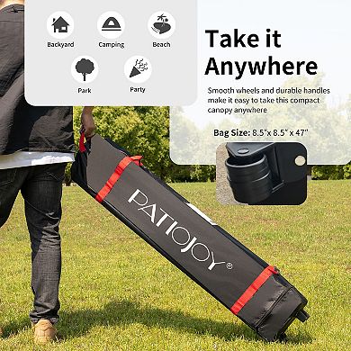 Costway 6.6' x 6.6' Pop Up Canopy Tent Instant Sun Shade Adjustable Roller Bag