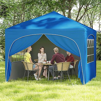 Costway 10 X 10 FT Pop up Canopy Tent Outdoor Easy Setup Sunshade with Wheeled Bag