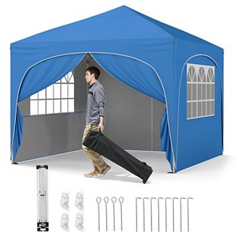 Costway 10 X 10 FT Pop up Canopy Tent Outdoor Easy Setup Sunshade with Wheeled Bag