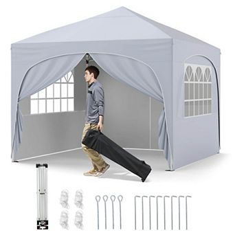 Costway 10 X 10 FT Pop up Canopy Tent Outdoor Easy Setup Sunshade with Wheeled Bag