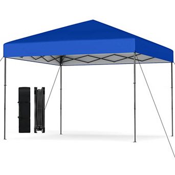 Costway 10 X 10 FT Pop up Canopy Tent with Portable Carrying Bag 8 Stakes 4 Wind Ropes