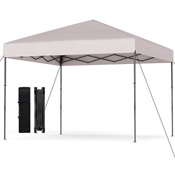 Costway 10 X 10 FT Pop up Canopy Tent with Portable Carrying Bag 8 Stakes 4 Wind Ropes