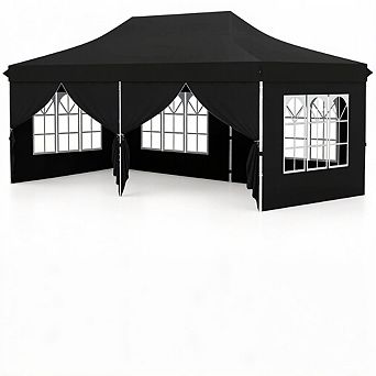 Costway 10 x 20 FT Pop up Canopy Outdoor Canopy Tent with 6 Sidewalls Carrying Bag