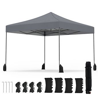 Costway Pop up Canopy Tent, Heavy-duty Easy Setup Gazebo Shelter with Wheeled Bags