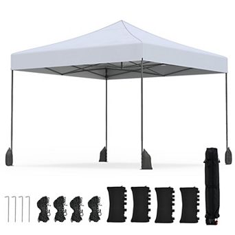 Costway Pop up Canopy Tent, Heavy-duty Easy Setup Gazebo Shelter with Wheeled Bags