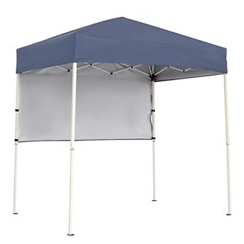 Costway Pop-Up Canopy Tent with 1 Half Sidewall, Easy Setup Folding Outdoor Sun Shelter
