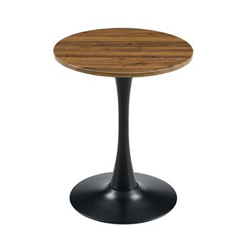 23.6" Mid Century Modern Tulip Dining Table, Round Pedestal, Bistro Kitchen Table for Small Spaces