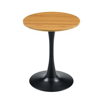 23.6" Mid Century Modern Tulip Dining Table, Round Pedestal, Bistro Kitchen Table for Small Spaces