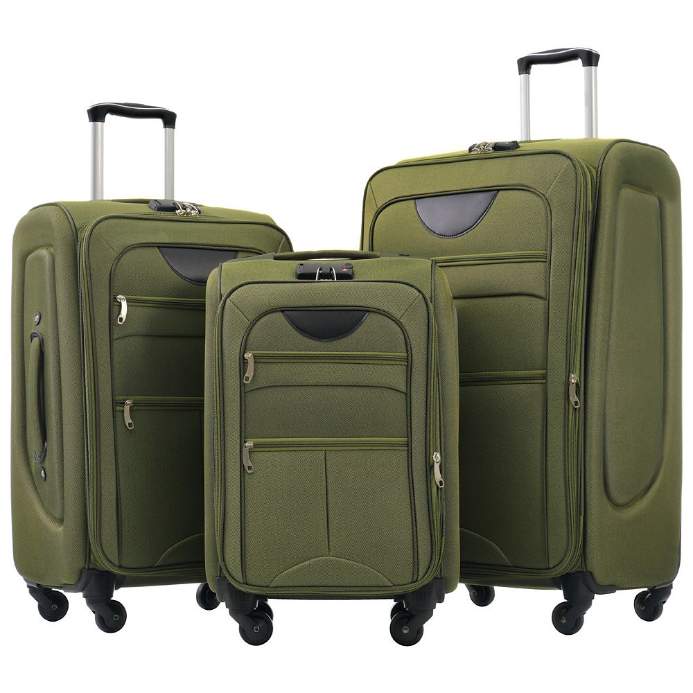 Softside Luggage 3 Piece Set, 22 26 30 inches Expandable Upright
