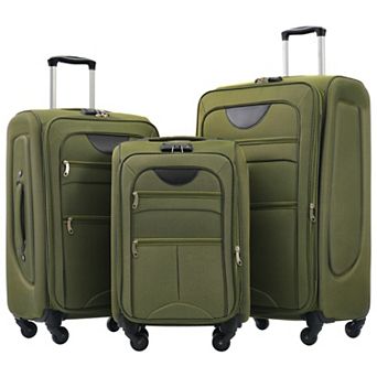 Softside Luggage 3 pc Set, 22 26 30 in Expandable Upright Spinner Travel Luggage