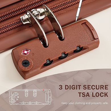 Luggage Set 5 Piece, Expandable Luggage Spinner Wheels with TSA Lock