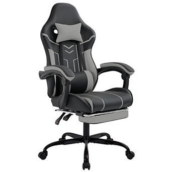 Loheer High Back PC Gaming Swivel Chair with Lumbar Massage and Footrest