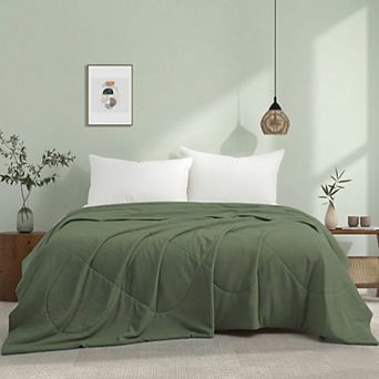Peace Nest Cooling Blanket - Reversible Waffle Weave Blanket For Hot Sleepers