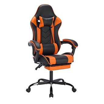 Loheer Racing Style Computer Gaming Chair, Reclining Executive Gaming Chair with Footrest