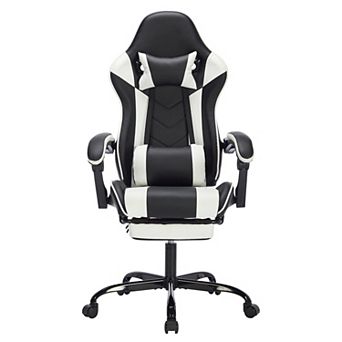 Loheer Racing Style Computer Gaming Chair, Reclining Executive Gaming Chair with Footrest