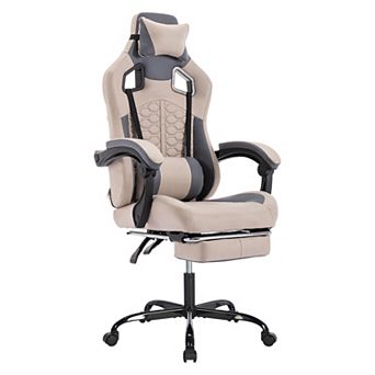 Loheer Ergonomic PC Gaming Chair with with Footrest Comfortable Headrest and Lumbar Support, 300LBS
