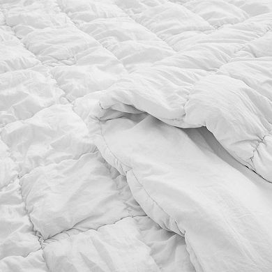 Peace Nest Seersucker 3-Piece Bedding Set, Soft Comforter Set with Shams, Machine Washable