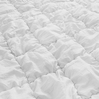 Peace Nest Seersucker 3-Piece Bedding Set, Soft Comforter Set with Shams, Machine Washable