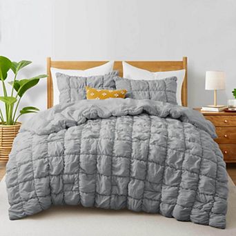 Peace Nest Seersucker 3 pc Bedding Set, Soft Comforter Set with Shams, Machine Washable