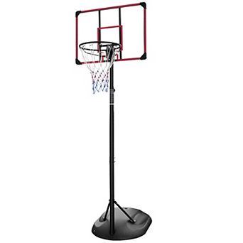 Portable Adjustable Basketball Hoop 7.5-9.2ft, 32" Backboard with Wheels, Indoor Outdoor Goal