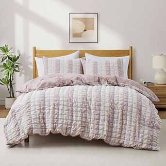 Peace Nest Reversible Gingham Duvet Cover Set