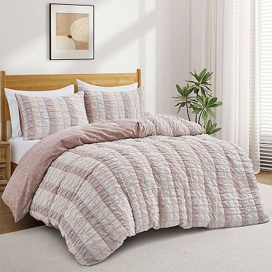 Peace Nest Reversible Gingham Duvet Cover Set