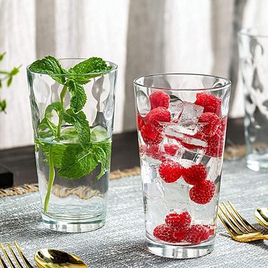 12pc Drinking Glass Set, Mixed Highball, Rocks & Juice Glasses for Beverages