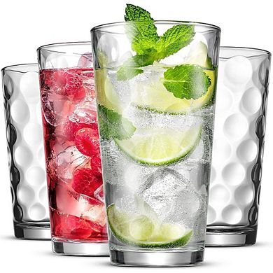 12pc Drinking Glass Set, Mixed Highball, Rocks & Juice Glasses for Beverages