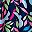 Navy Multicolor Leaf