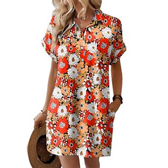 Zeagoo Summer Dresses for Women Midi Boho Casual Dress Ladies Aline Long Beach Vaction Clothes