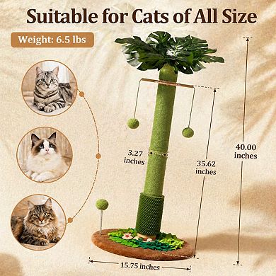 Nicate Multi Cat Post Indoor 360 Spinning Sisal Hanging Balls Brush