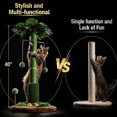 Nicate Multi Cat Post Indoor 360 Spinning Sisal Hanging Balls Brush